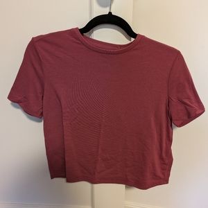 Outdoor Voices Cropped T Shirt - Pink - XS